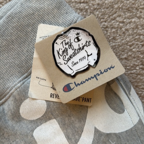Sweatpants, Champion size large NWT Grey & white. - Picture 3 of 4